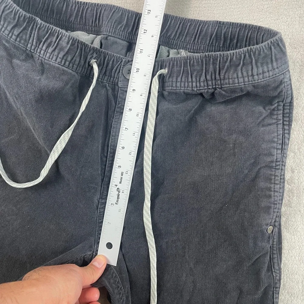Vuori Optimist Pants Mes Medium Gray Corduroy Elastic Waist Drawstring V440